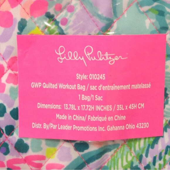 NWT Lilly Pulitzer Printed Quilted Drawstring Backpack main image 8